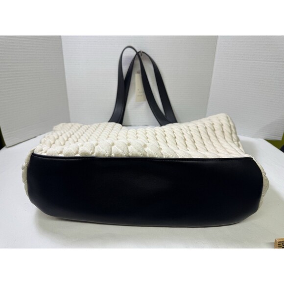 A New Day Quilted Shopper Tote Shoulder/Handbag/Purse w/Magnetic Closure Beige - Picture 13 of 14